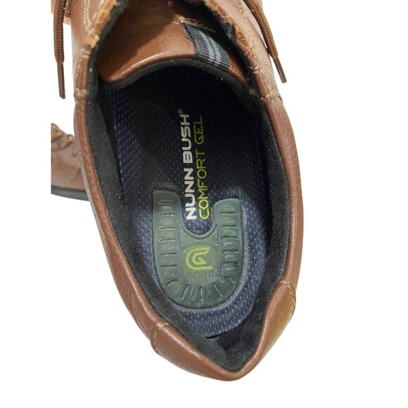 Nunn Bush Mens Brown Leather Comfort Gel Oxford Shoes Size 8.5 - Picture 4 of 8